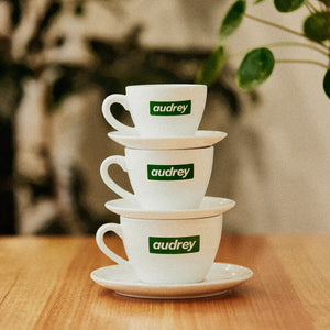 audrey coffee cups and saucers